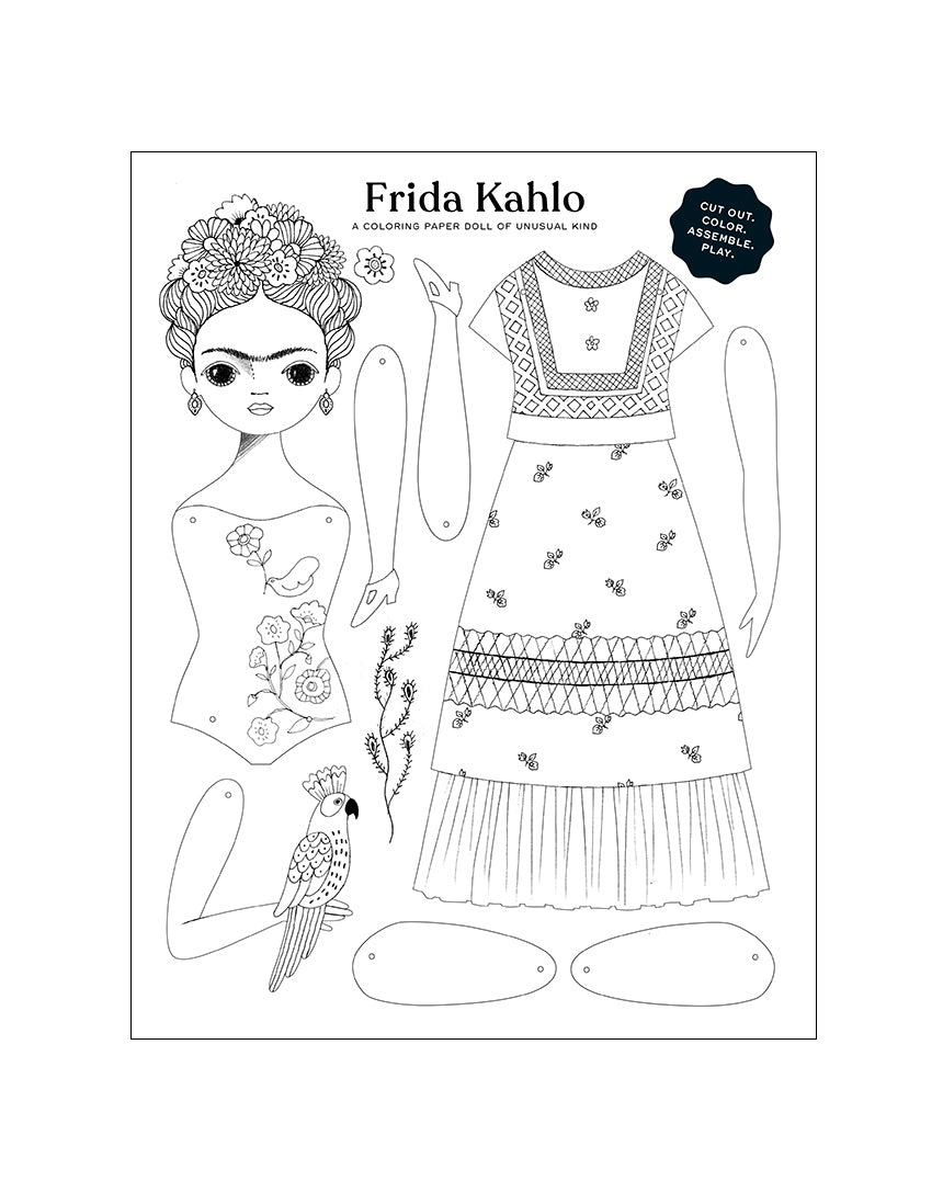 FRIDA COLORING SHEET, image size:860x1087